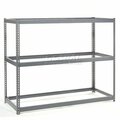 Global Industrial 3 Shelf, Wide Boltless Shelving, Starter, 48inW x 36inD x 60inH, No Deck 600217